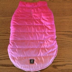 Silver Paw Pink Ombré Puffer Jacket Size L